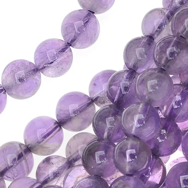 Gemstone Beads, Lavender Cape Amethyst, Round 6mm, Light Purple (16 Inch Strand)