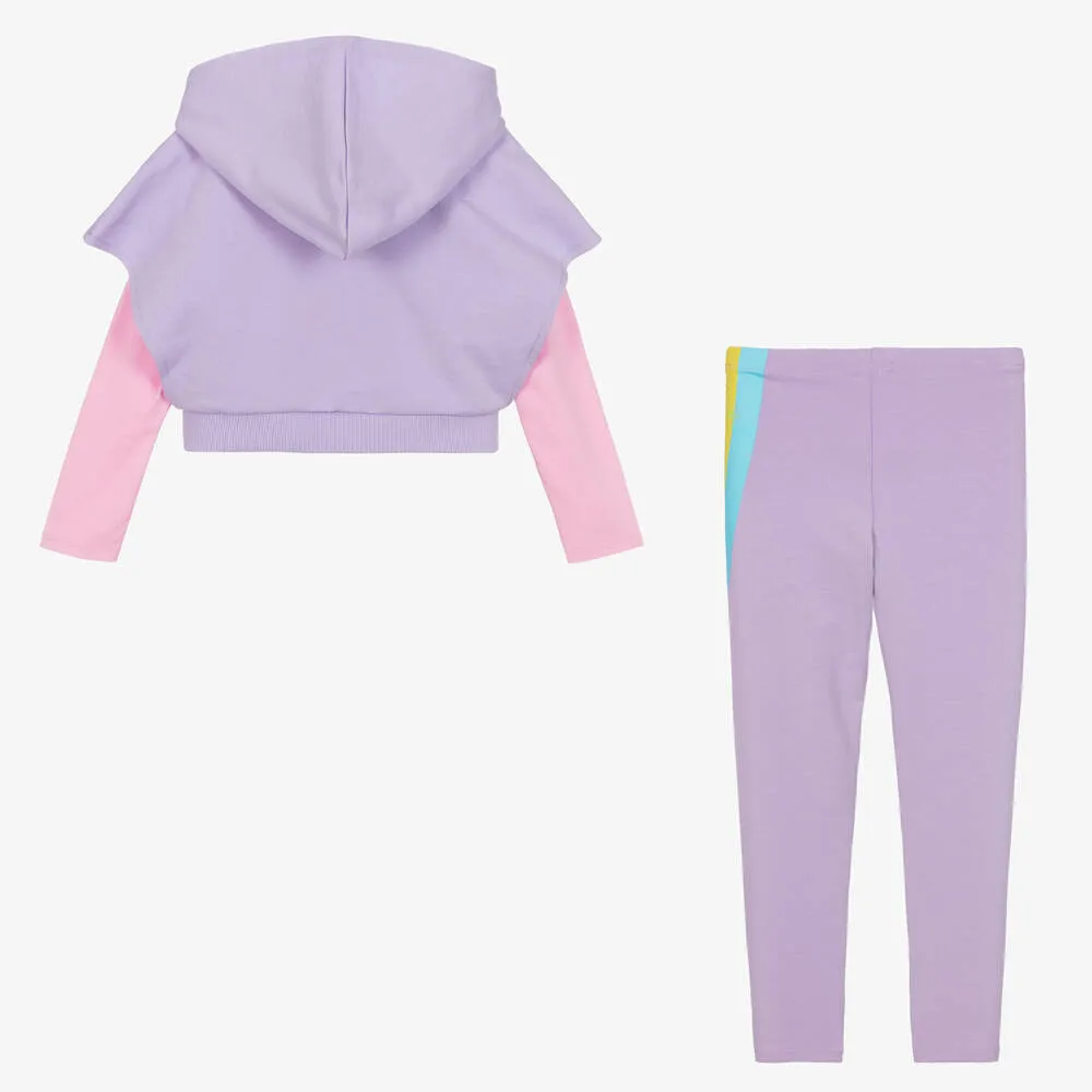 Girls Lilac Purple Leggings Set