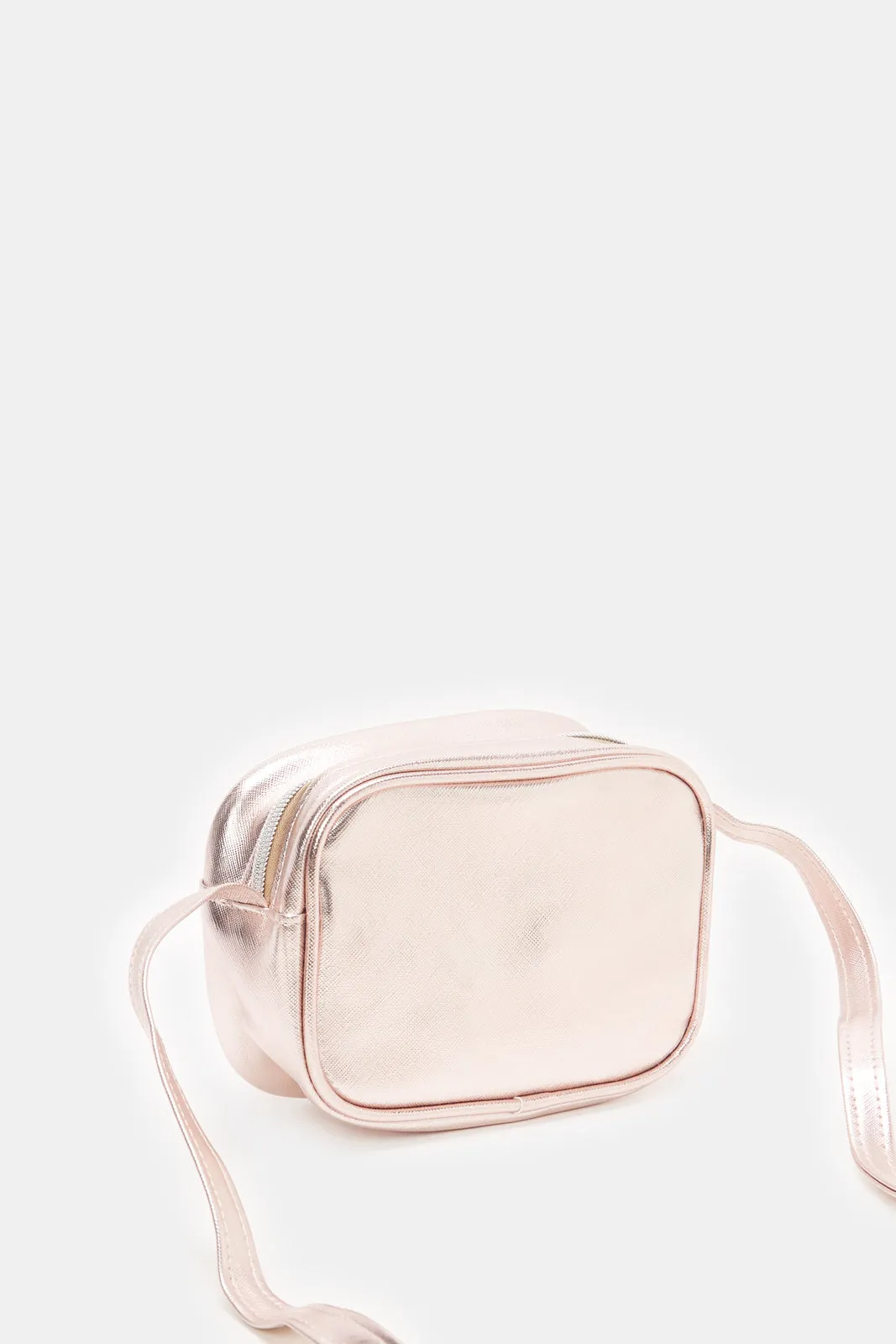 Girls Pink Embellished Crossbody Bag