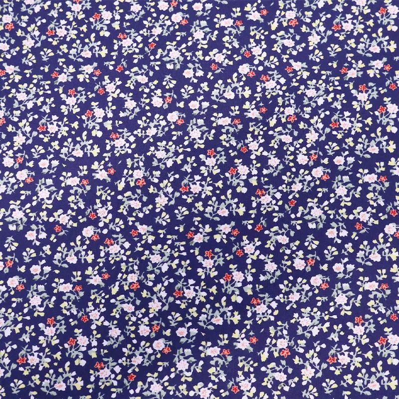 Great Value - Wide Width Floral Cotton - Navy - Posy