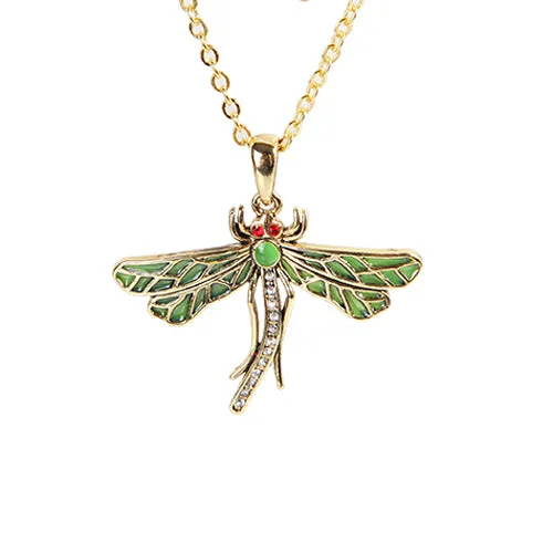 Green Dragonfly Necklace