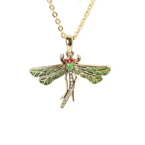 Green Dragonfly Necklace