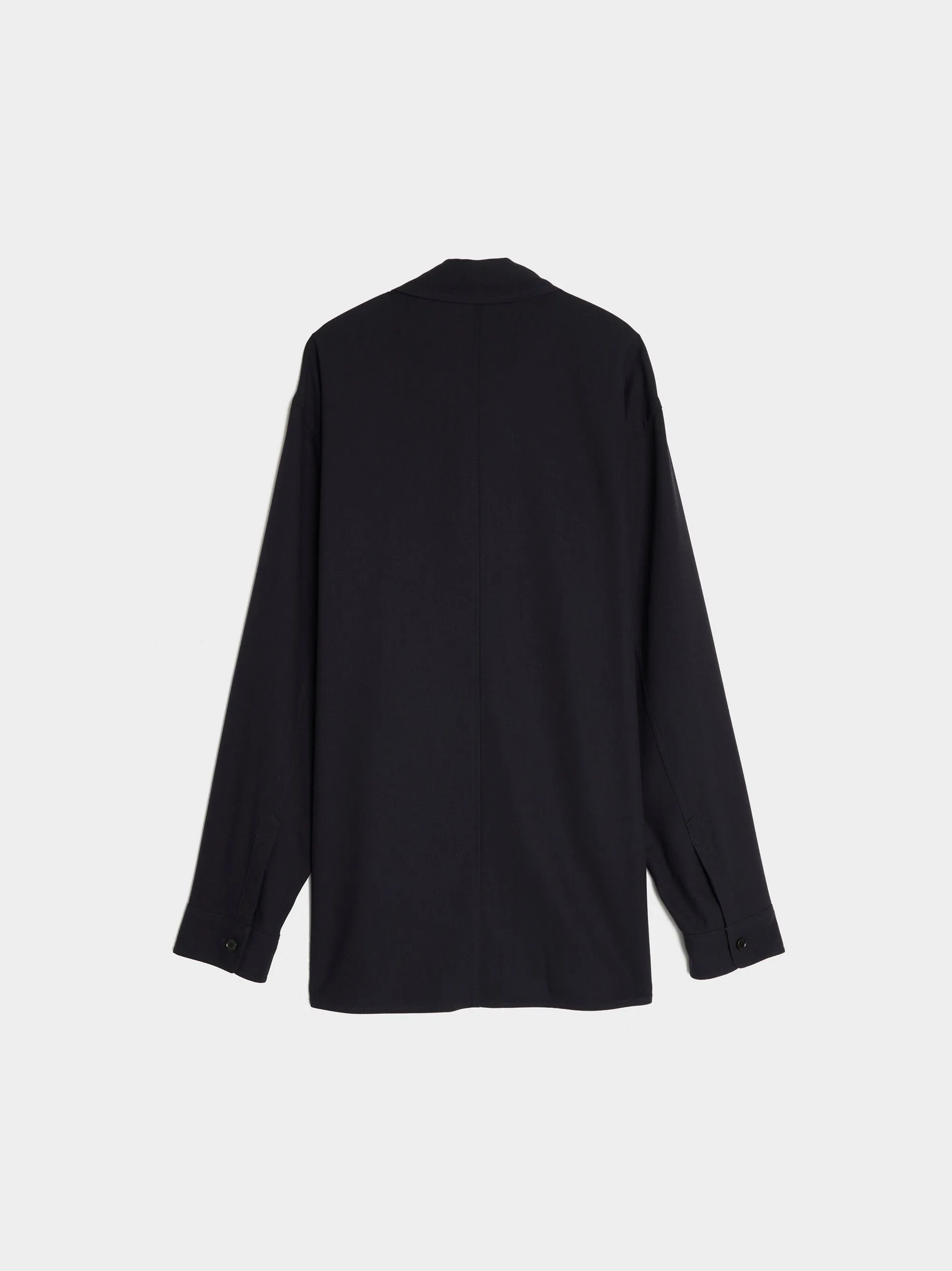 Hard Twist Wool Dobby Shirt, Dark Navy