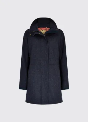 Hedgerow Tweed Coat - Navy