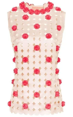 Herve leger  |Blush Pink Laser-Cut Top