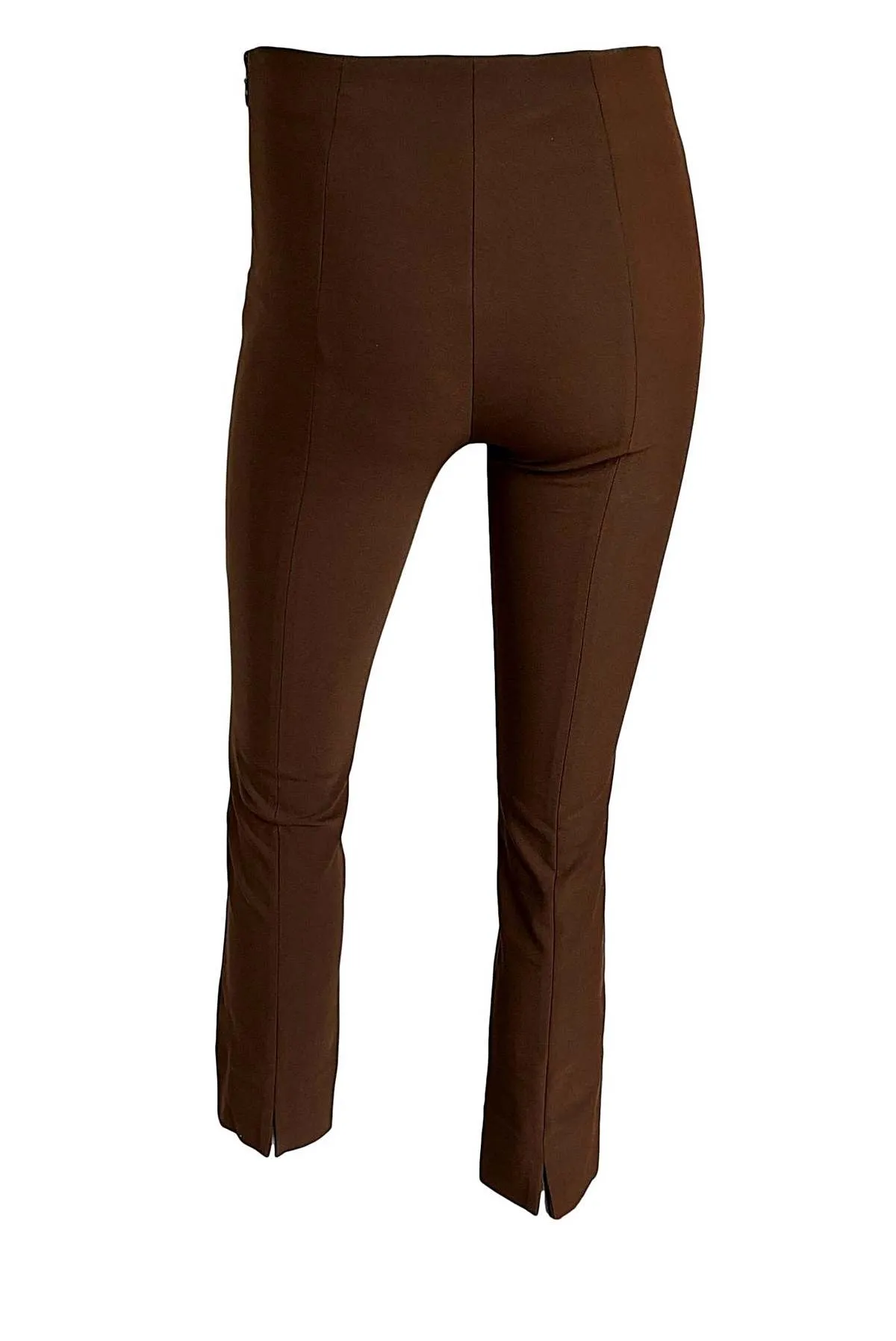 High Waist Stitch Front Seam Legging - Coffee