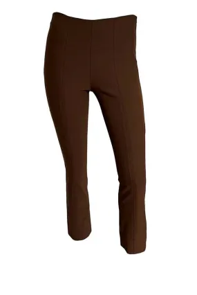 High Waist Stitch Front Seam Legging - Coffee