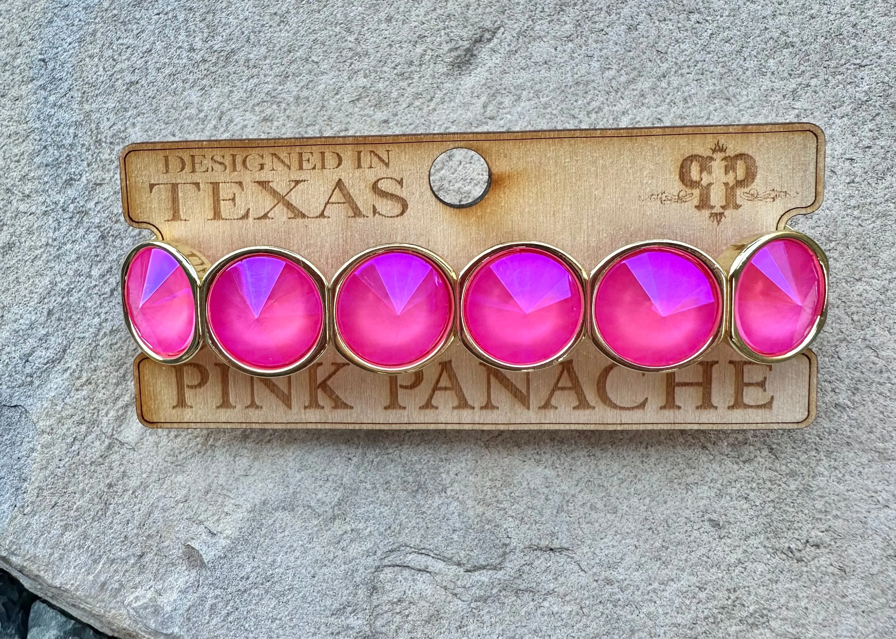 Hot Pink Stretch Bracelet - Pink Panache