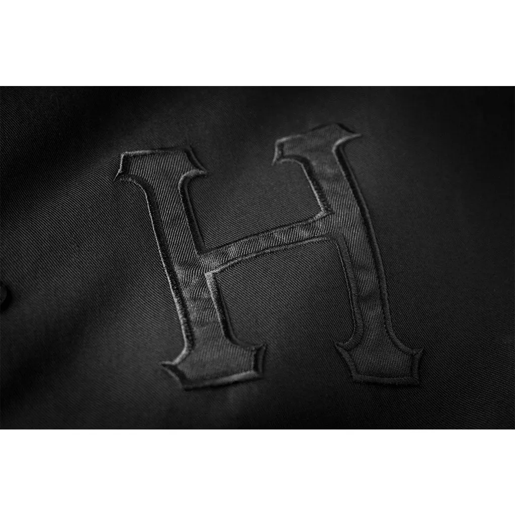 HUF X THRASHER BASEBALL JACKET // BLACK