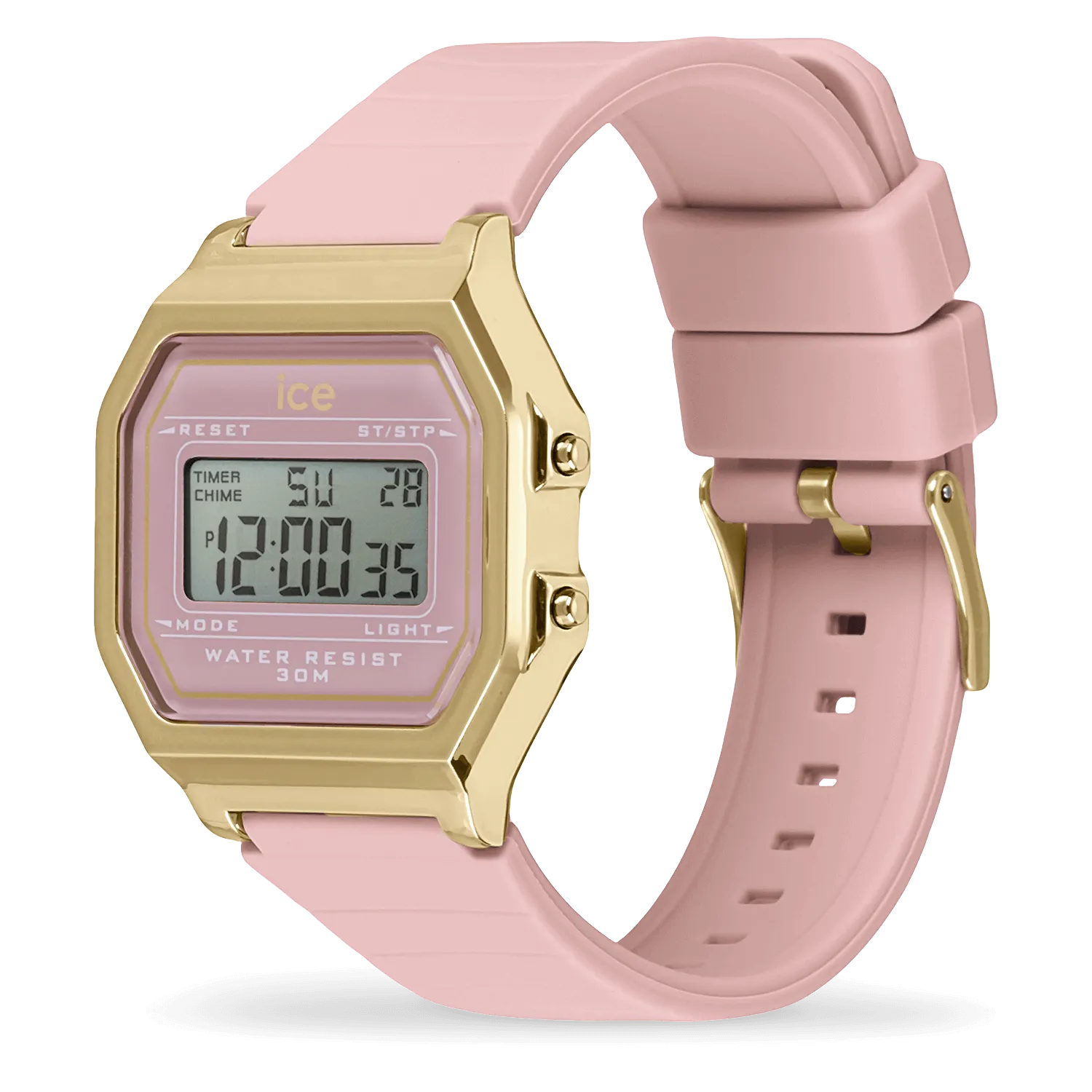 Ice - Digit Retro Blush Pink Small Watch