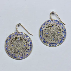 iLLASPARKZ Floral Motif Disk Drop Earrings