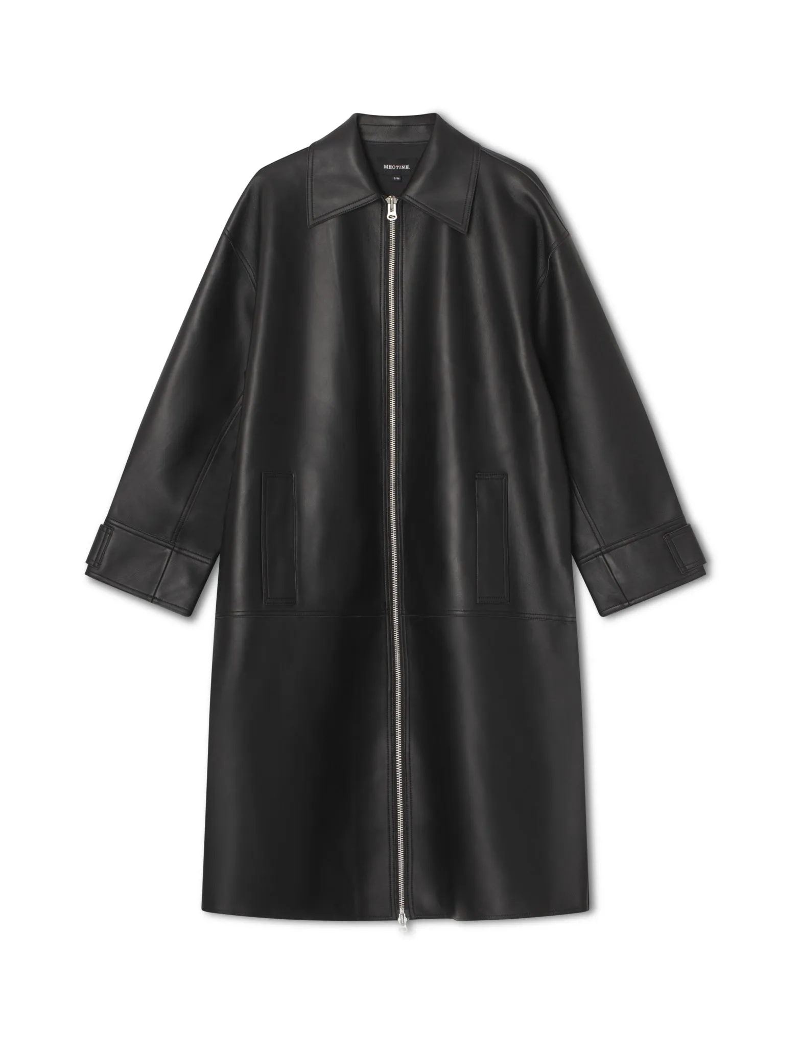 JOSEPH LEATHER COAT - BLACK