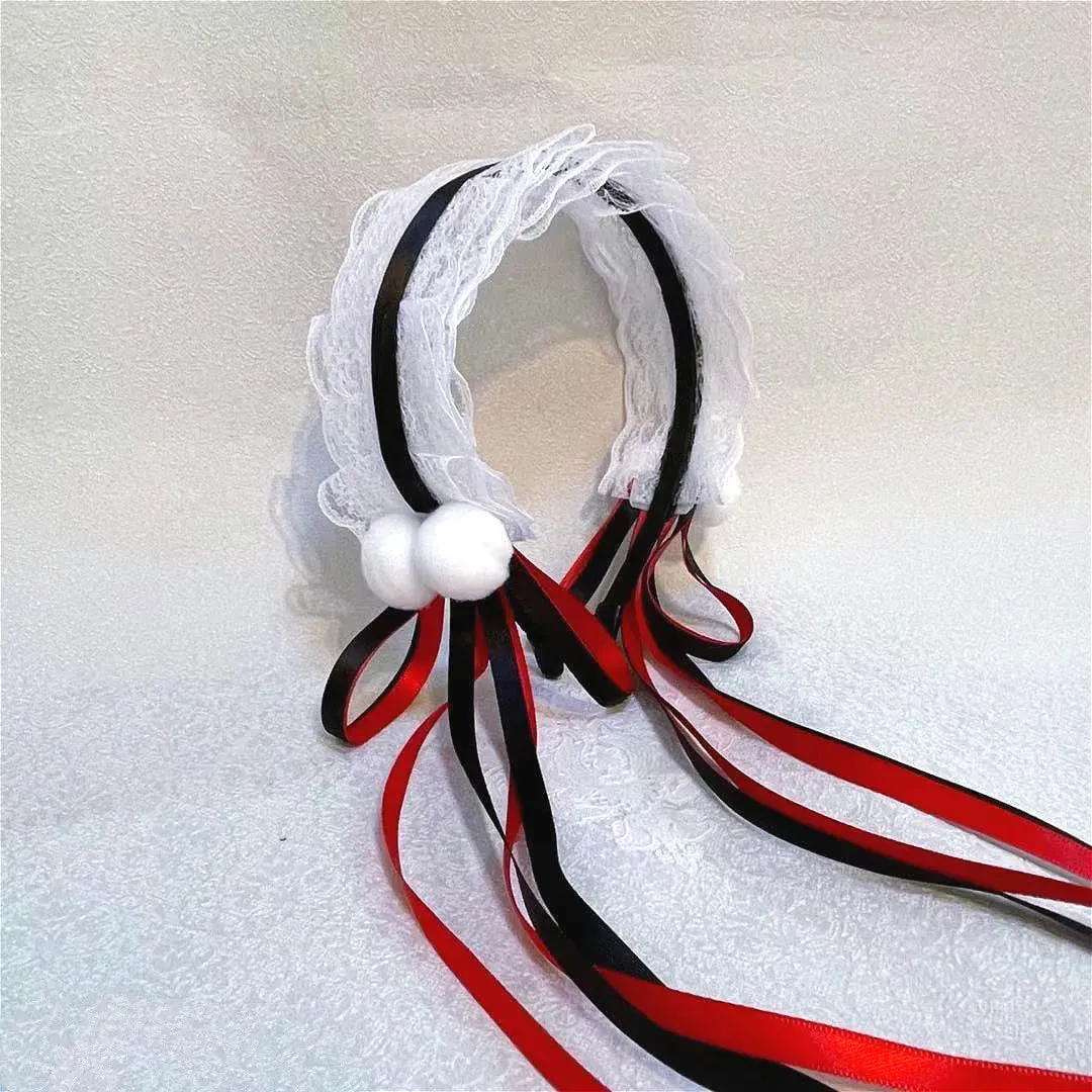 Lace Bow Headband Cute Girl Maid Headdress Cosplay