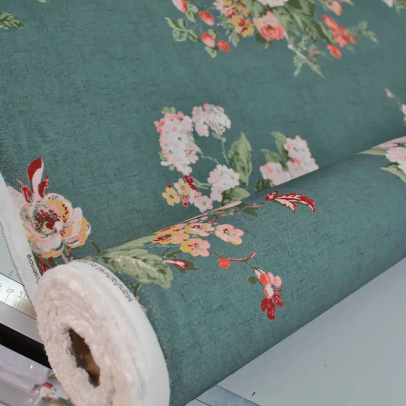 Laura Ashley Furnishing Cotton - Rosemore - Fern