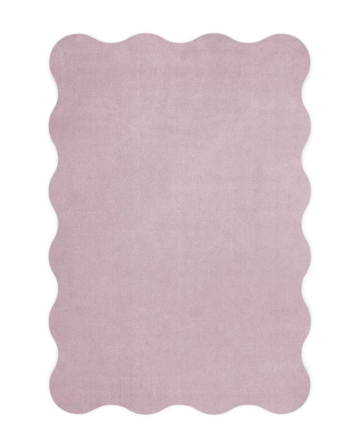 Layered Scallop Wool Rug Bone