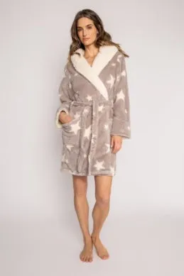 LIGHT GREY PLUSH ROBE