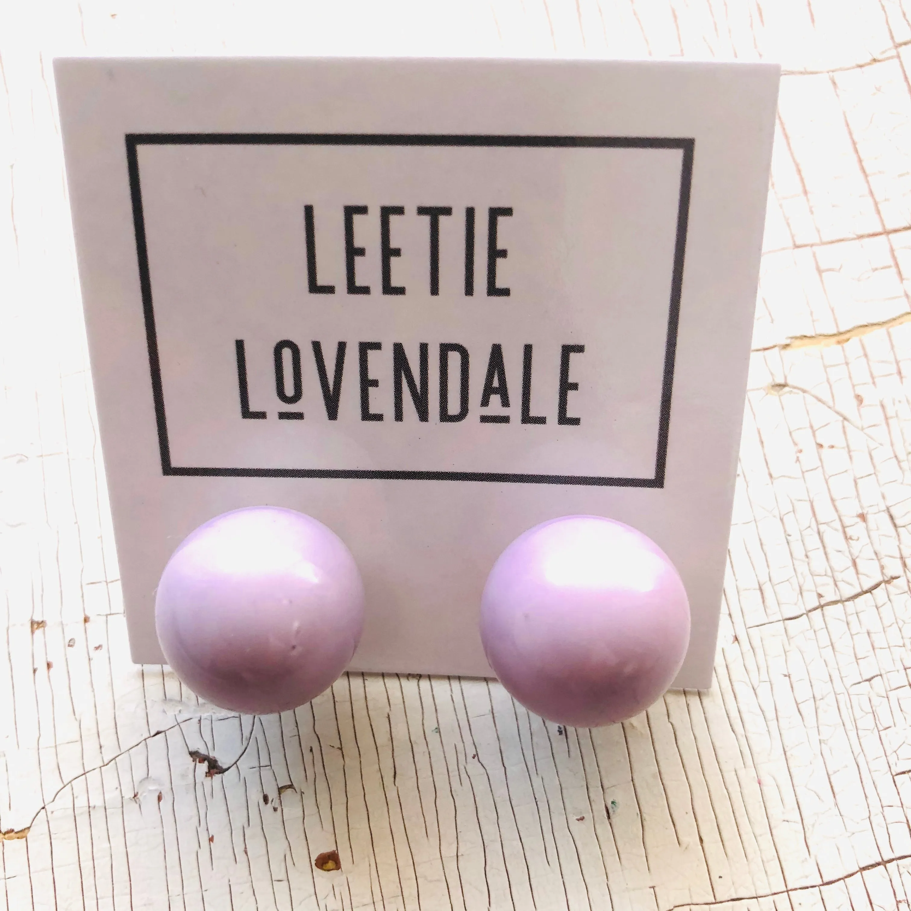 Light Lavender Purple Jumbo Ball Stud Earrings