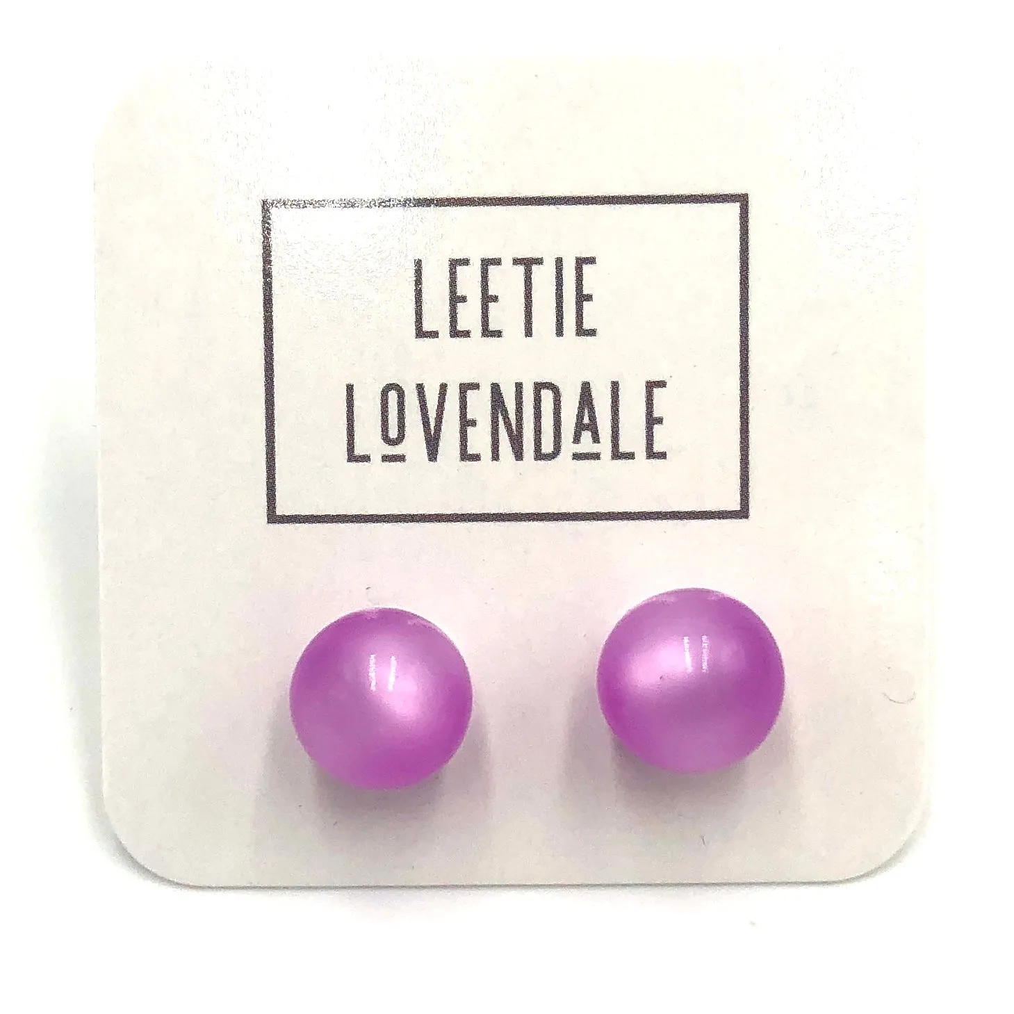 Lilac Ball Stud Earrings