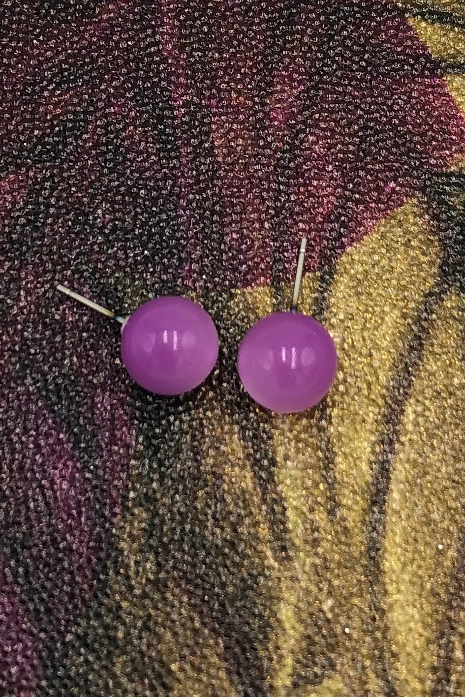 Lilac Ball Stud Earrings