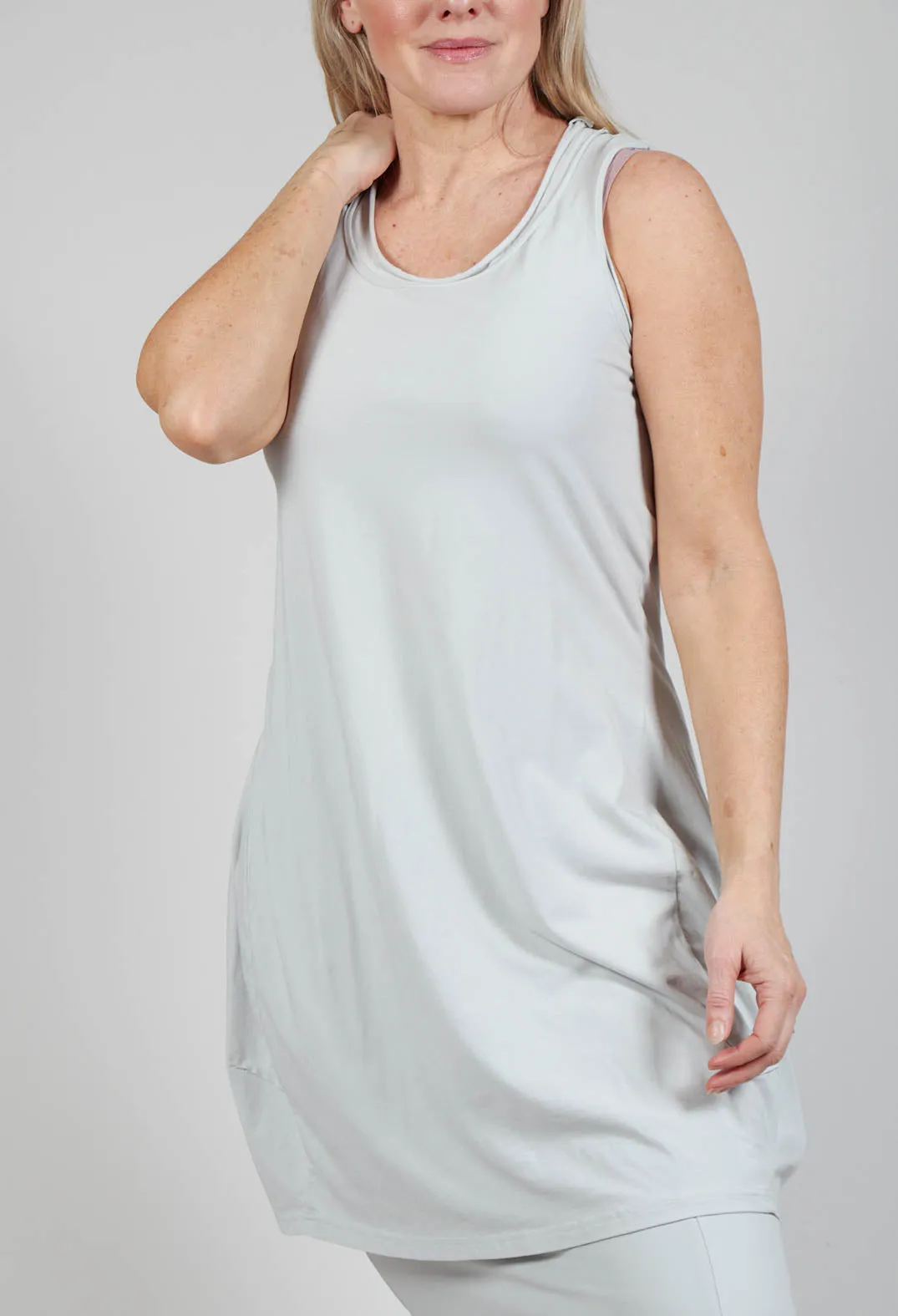 Longline Vest Top in Grey