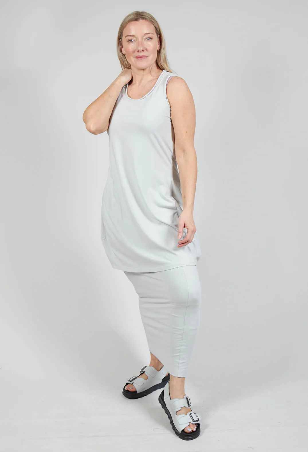 Longline Vest Top in Grey