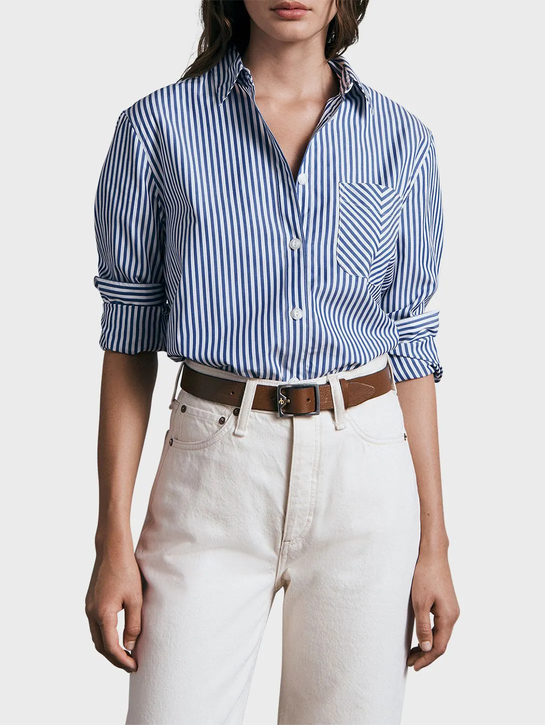 Maxine Shirt - Blue Stripe