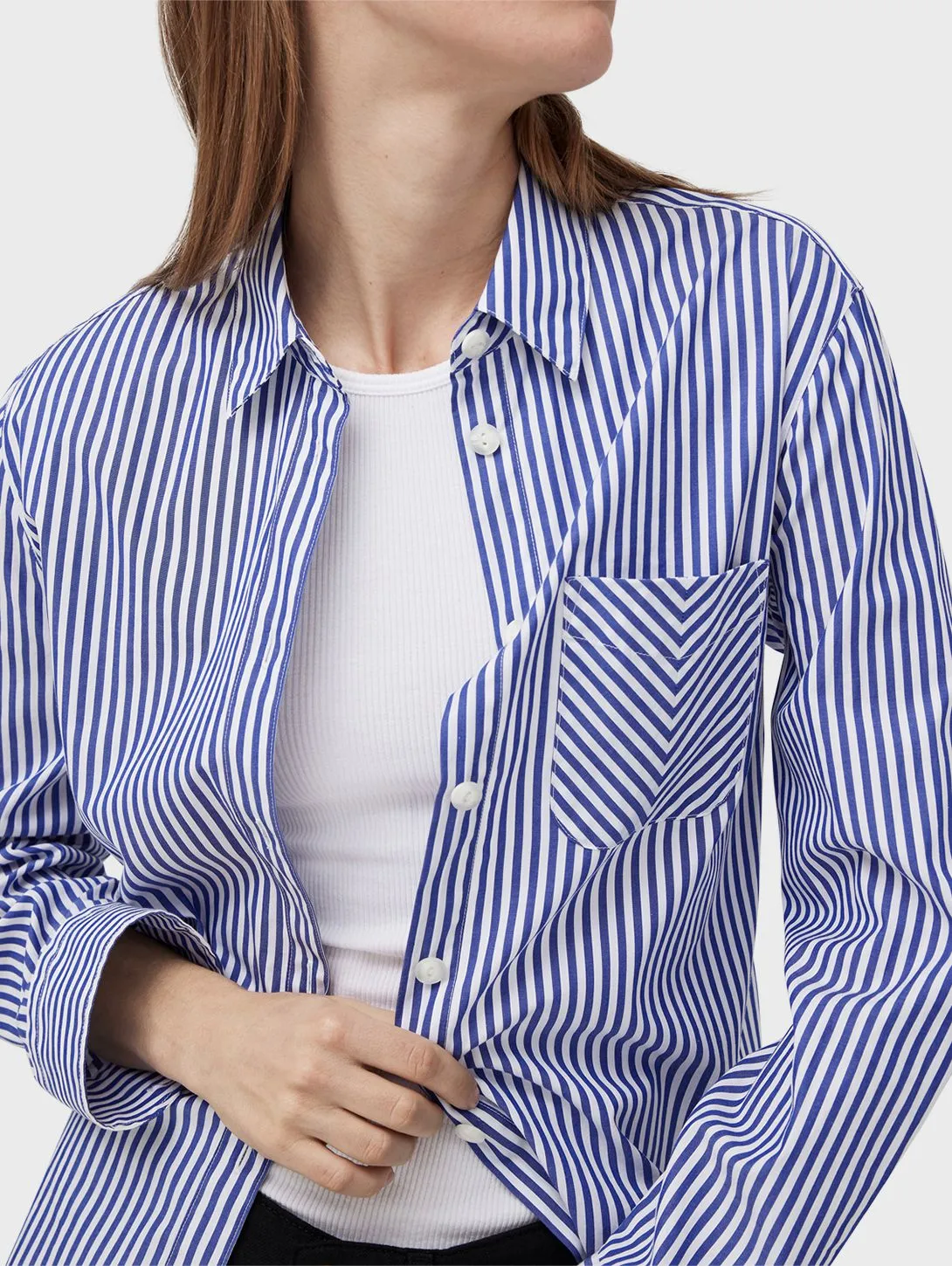 Maxine Shirt - Blue Stripe