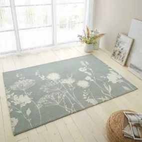 Meadowsweet Floral Rug - Green