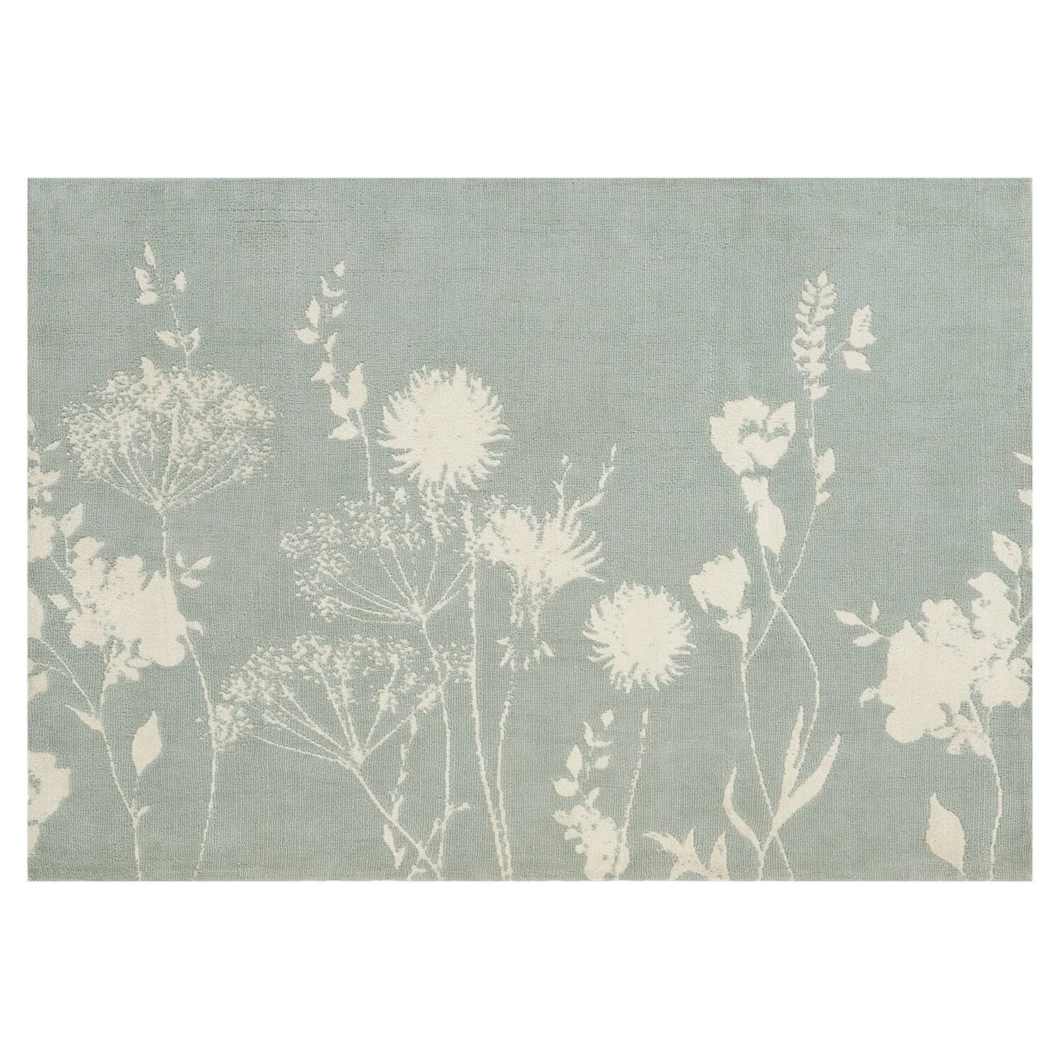 Meadowsweet Floral Rug - Green