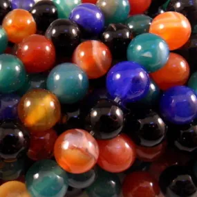 Multi-Color Agate Round 2mm