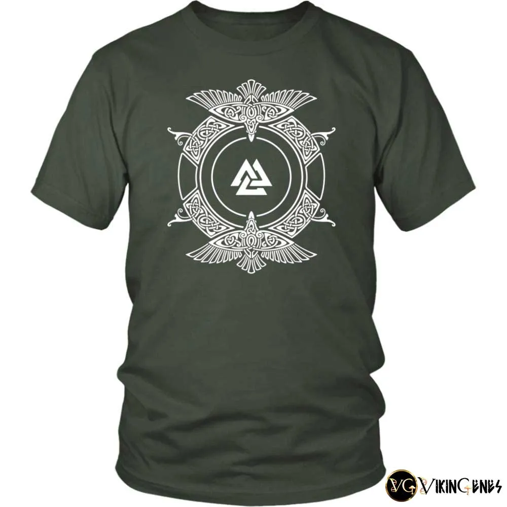 Norse Ravens With Valknut T Shirt