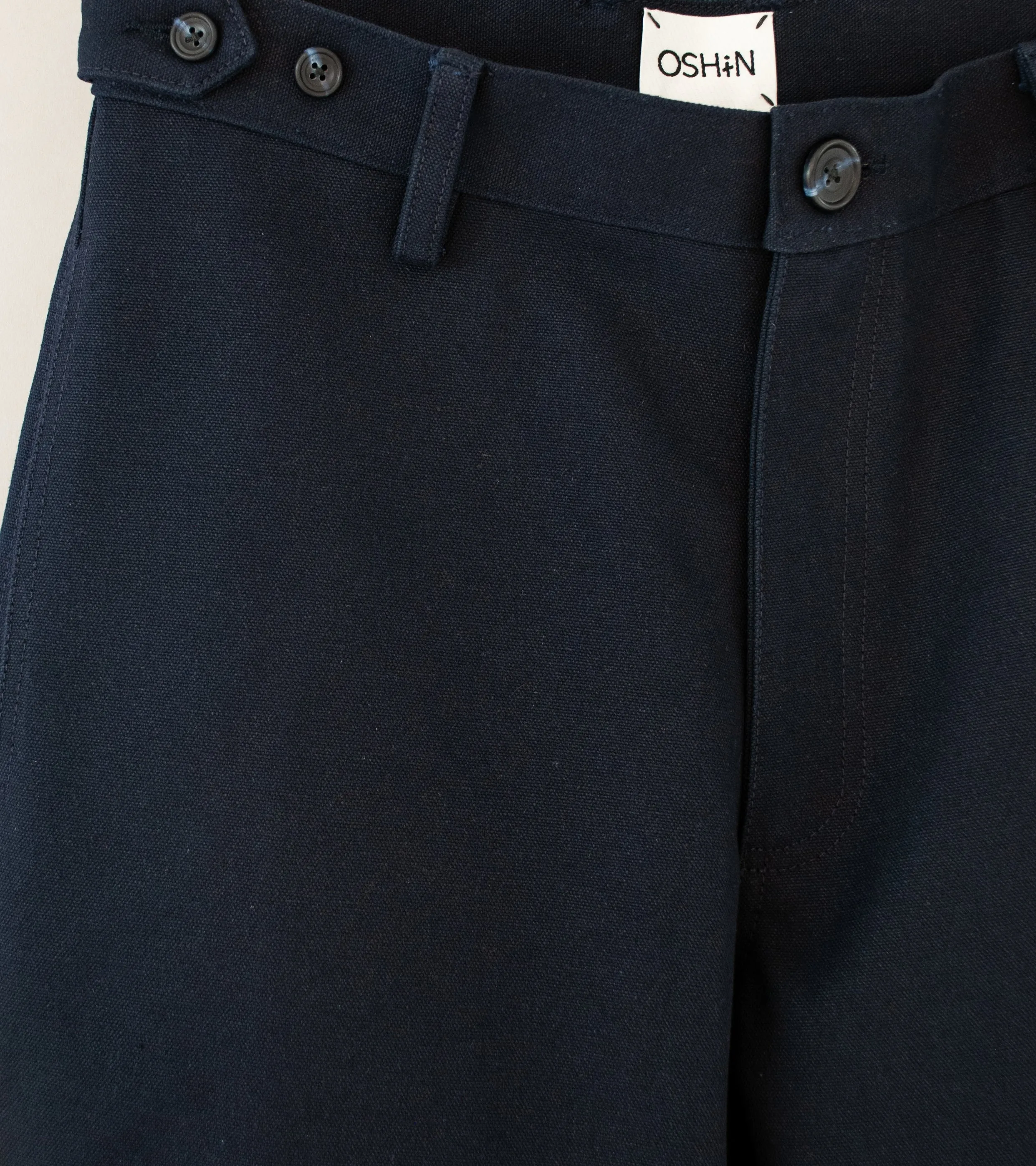 Oshin 'The Bass Trouser' (Dark Navy Cotton Canvas)