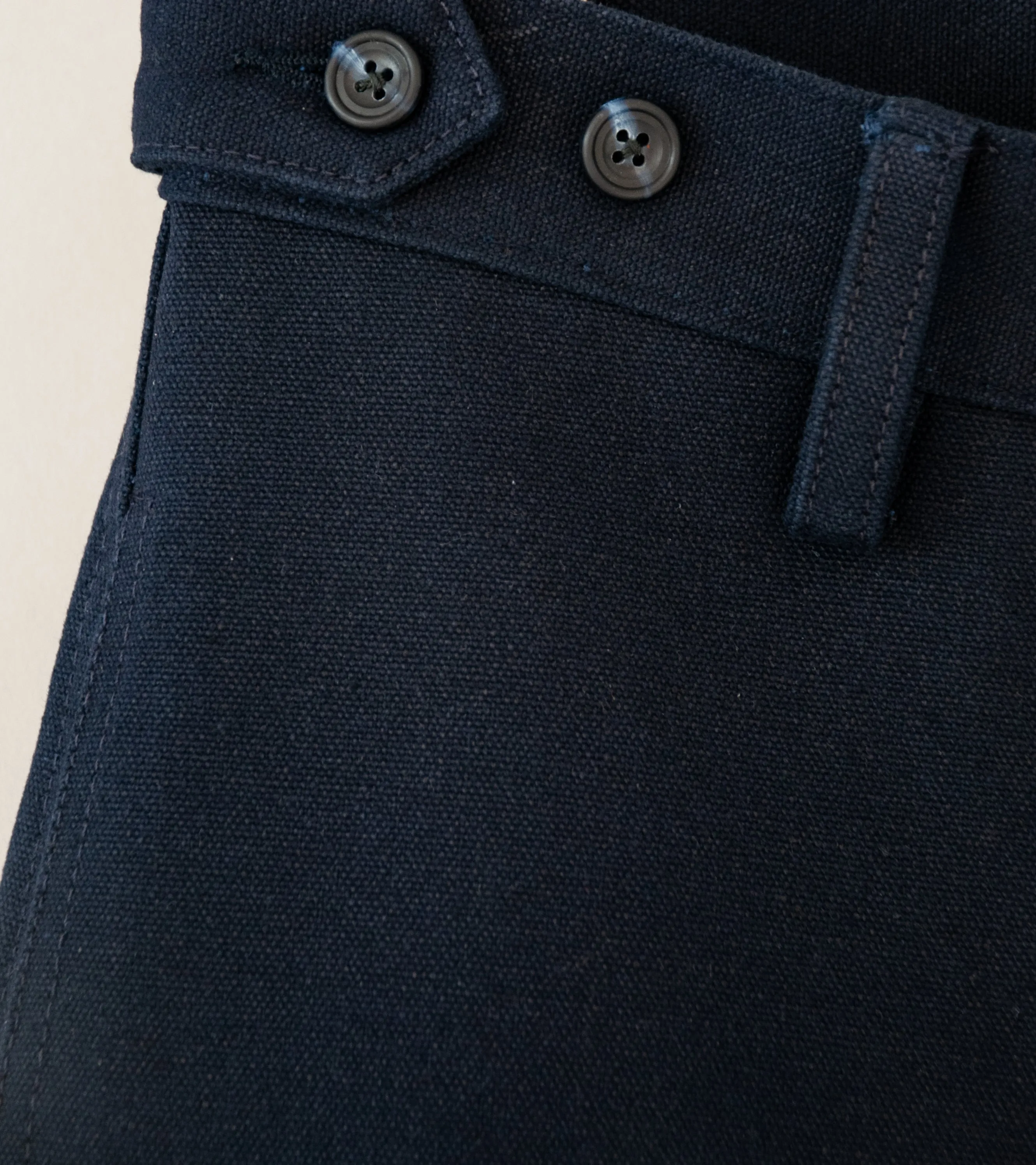 Oshin 'The Bass Trouser' (Dark Navy Cotton Canvas)