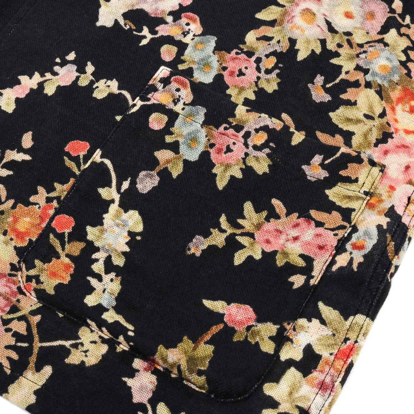 OUR LEGACY ELDER SHIRT SHORTSLEEVE BLACK FLORAL TAPESTRY PRINT