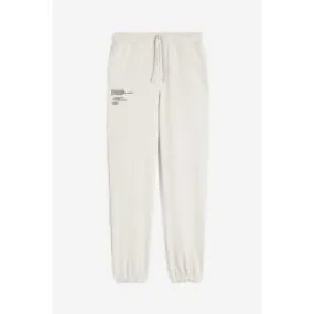 Pantaloni in french terry con stampa sul fianco donna Bianco