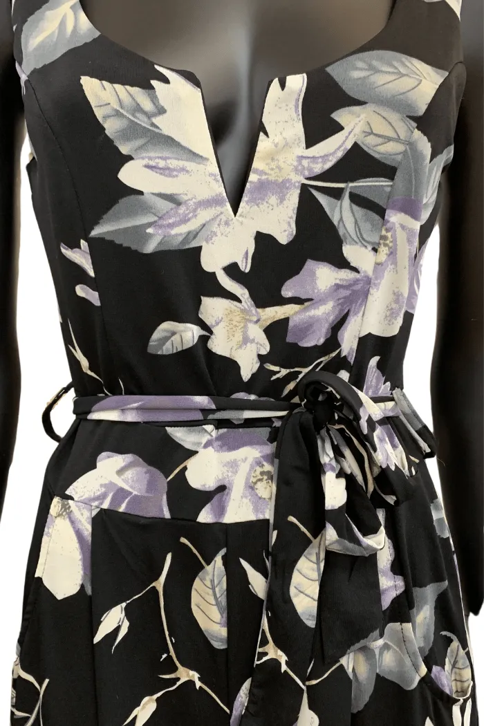 Papillon Black/Floral Pantsuit - 16831