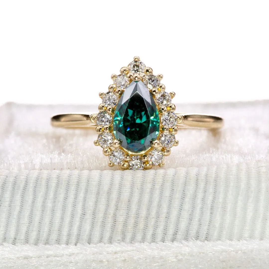 Pear Green Moissanite Loose Stone