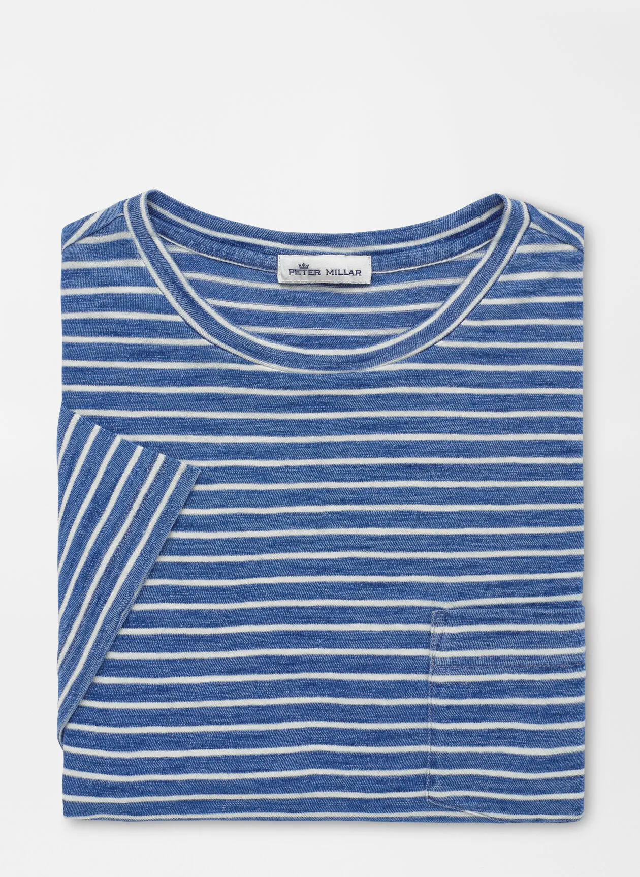 PETER MILLAR Indigo Cotton Pocket Tee