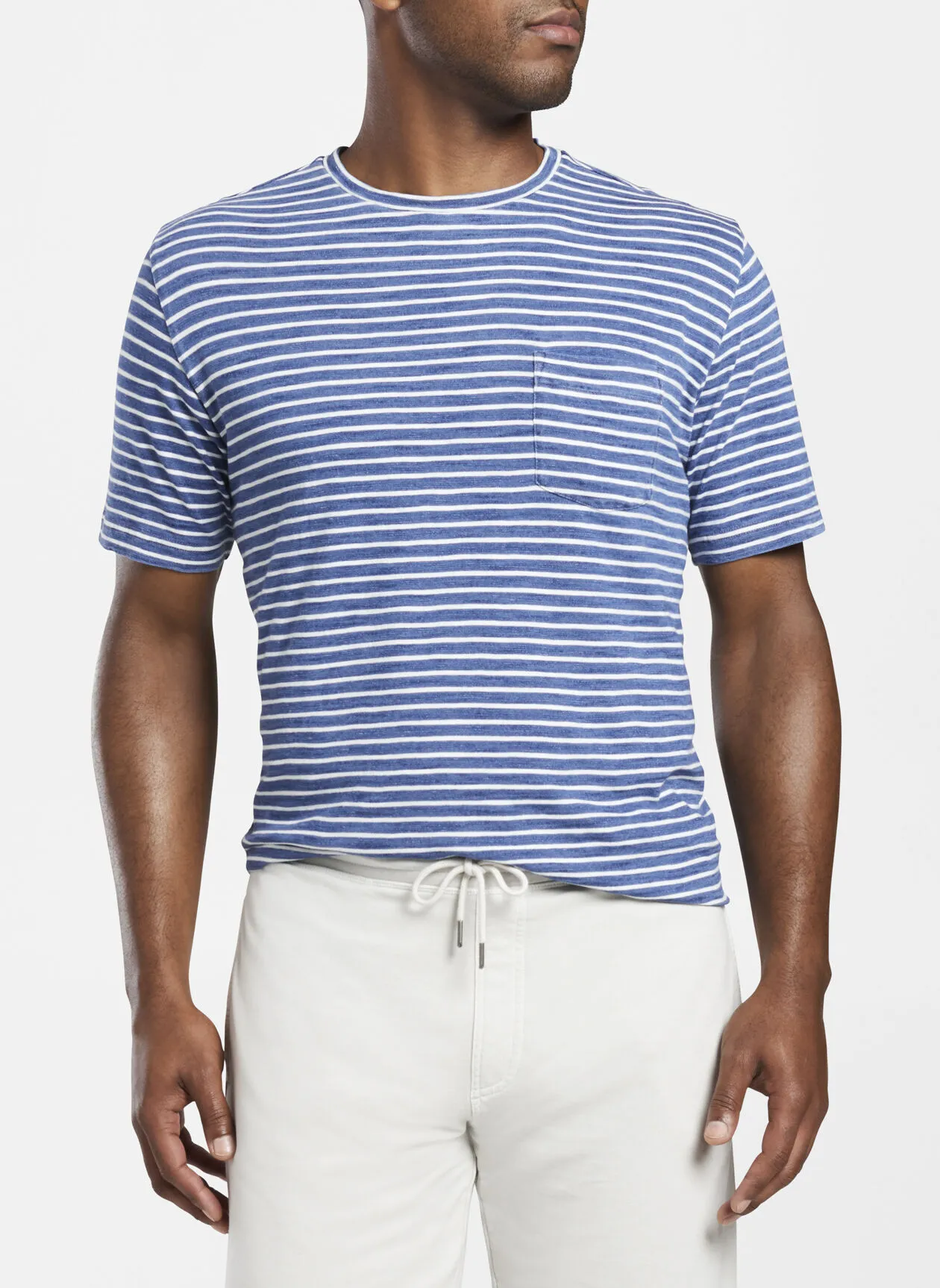 PETER MILLAR Indigo Cotton Pocket Tee