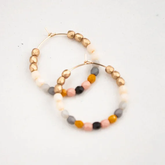 Pink Blush Hoops -WS