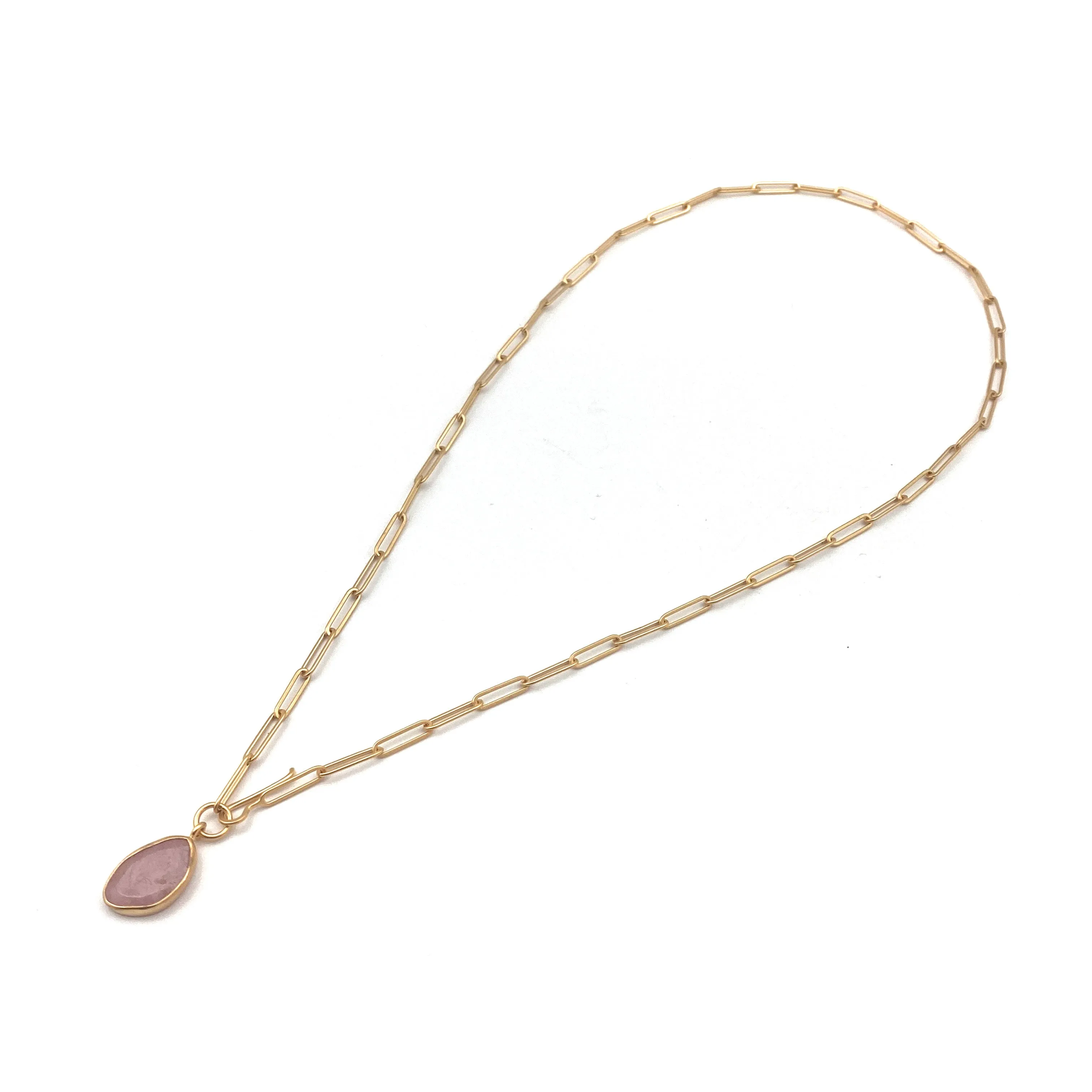 Pink Sapphire & Gold Vermeil Necklace