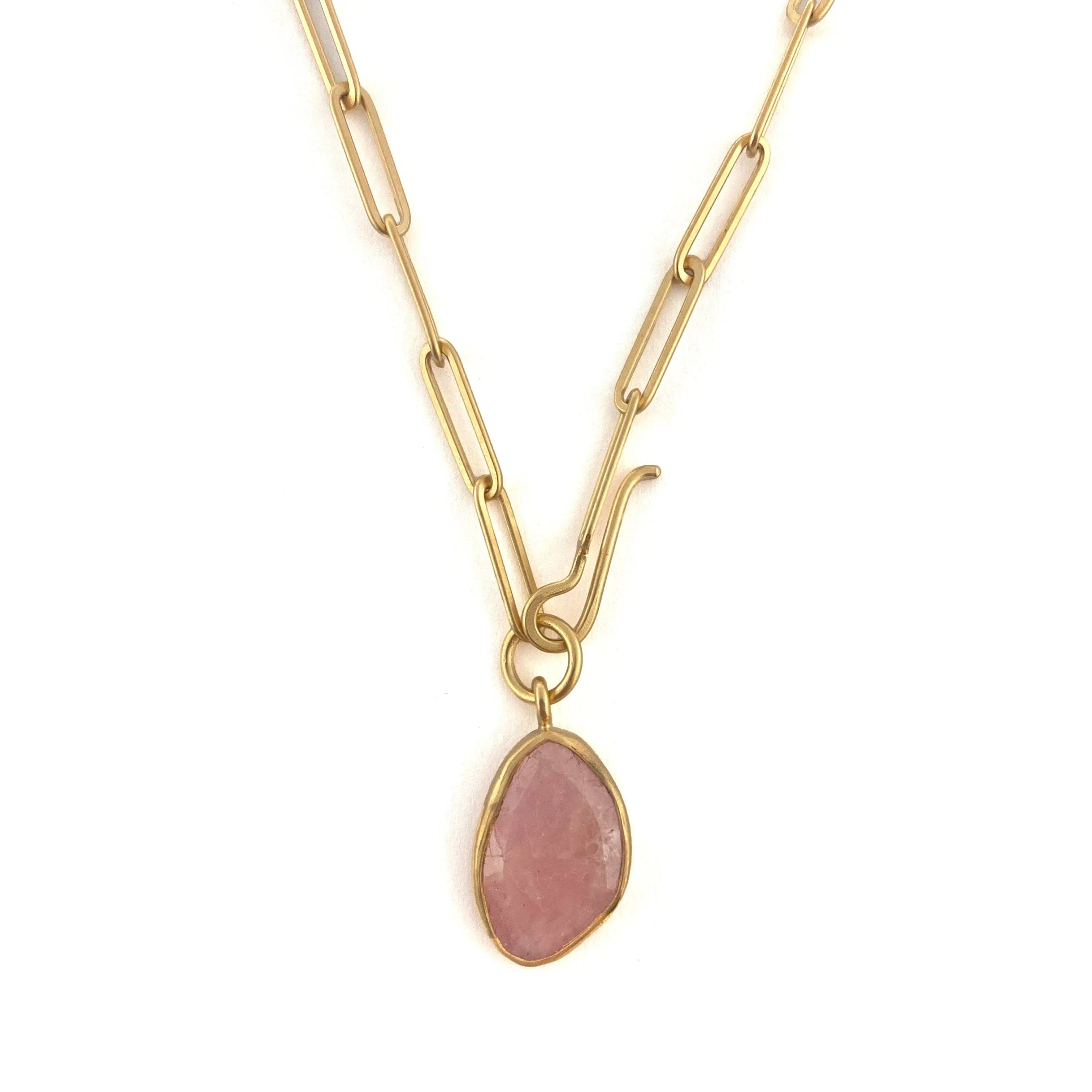 Pink Sapphire & Gold Vermeil Necklace