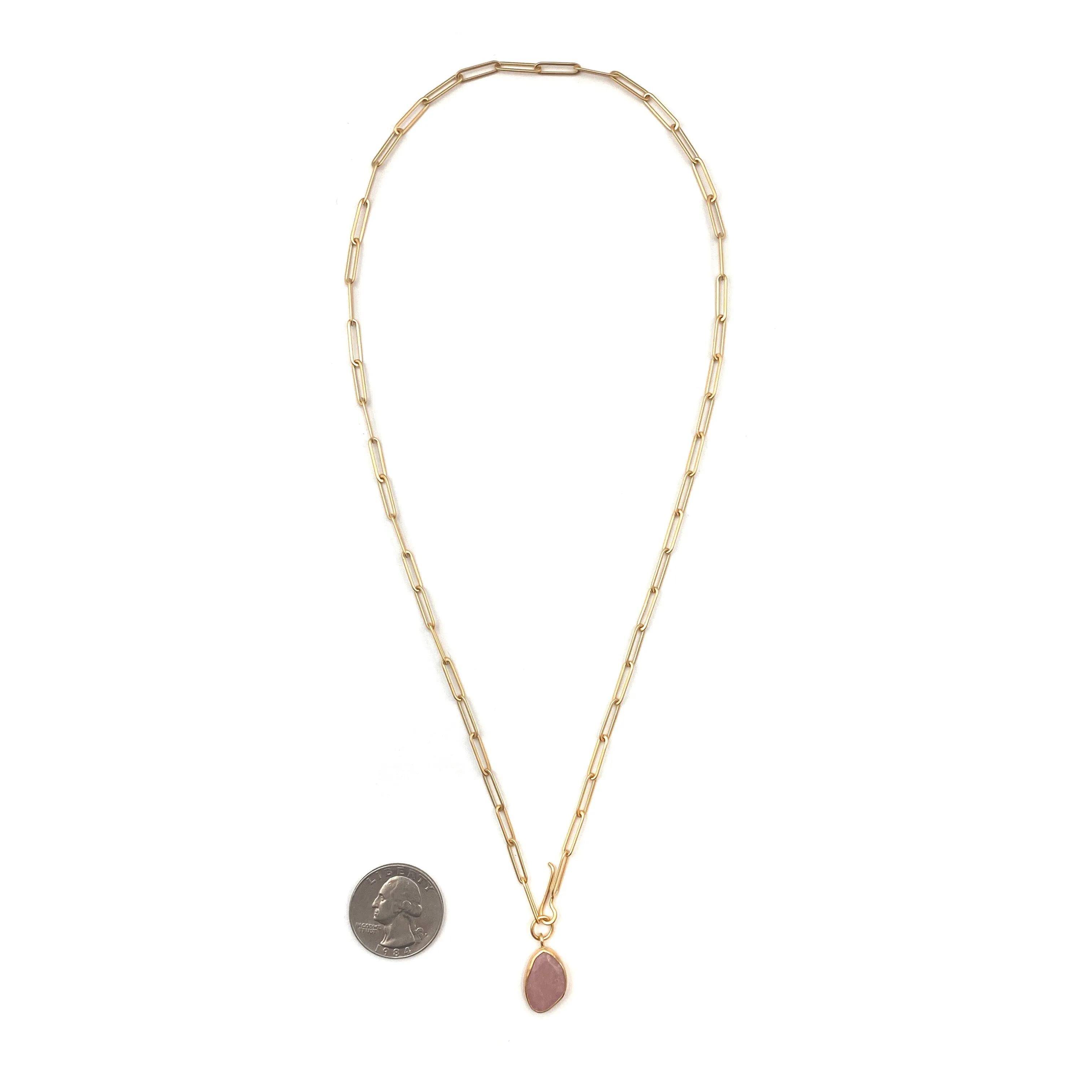 Pink Sapphire & Gold Vermeil Necklace