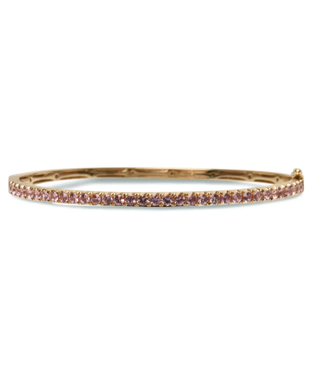 Pink Sapphire Gold Bangle