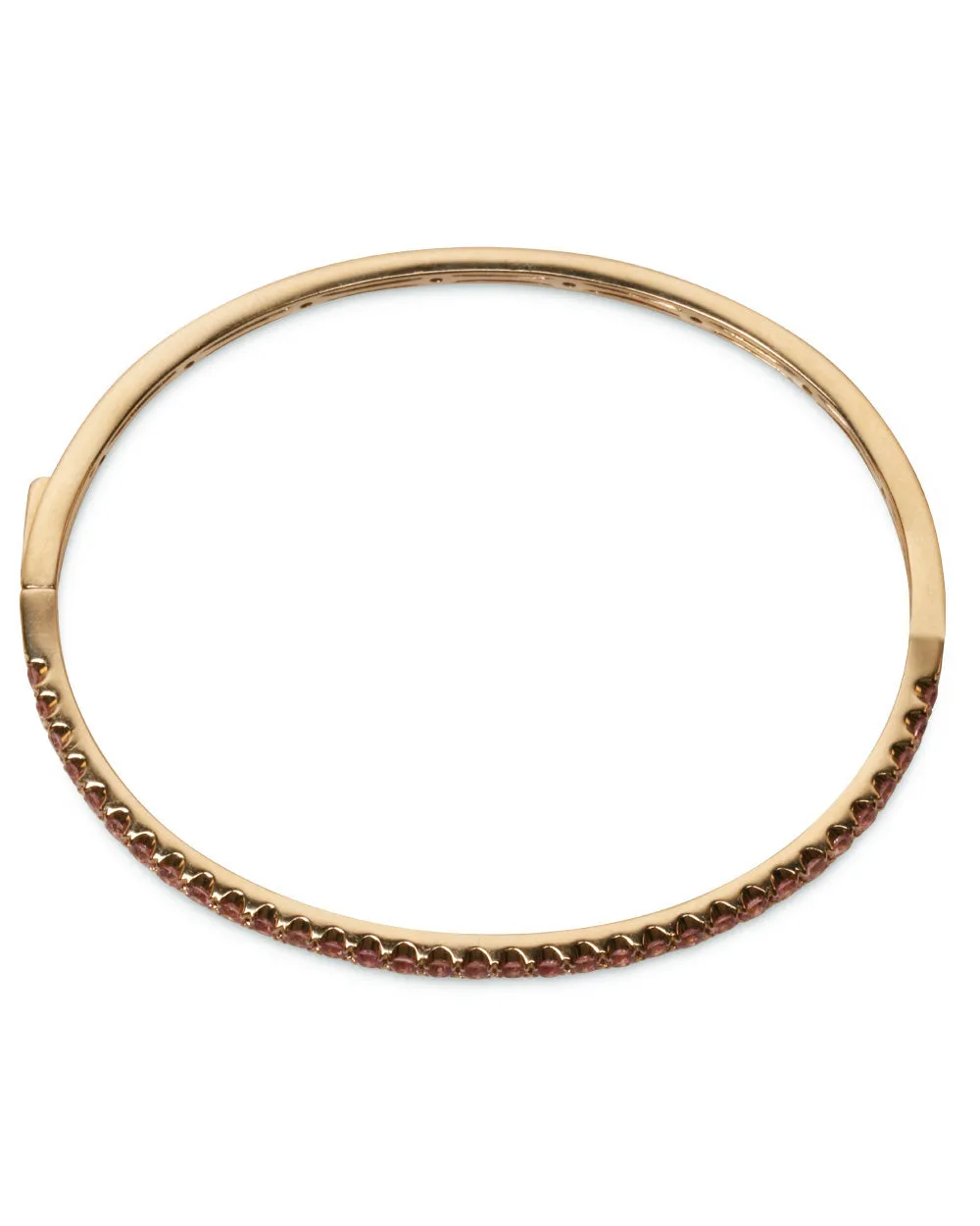 Pink Sapphire Gold Bangle