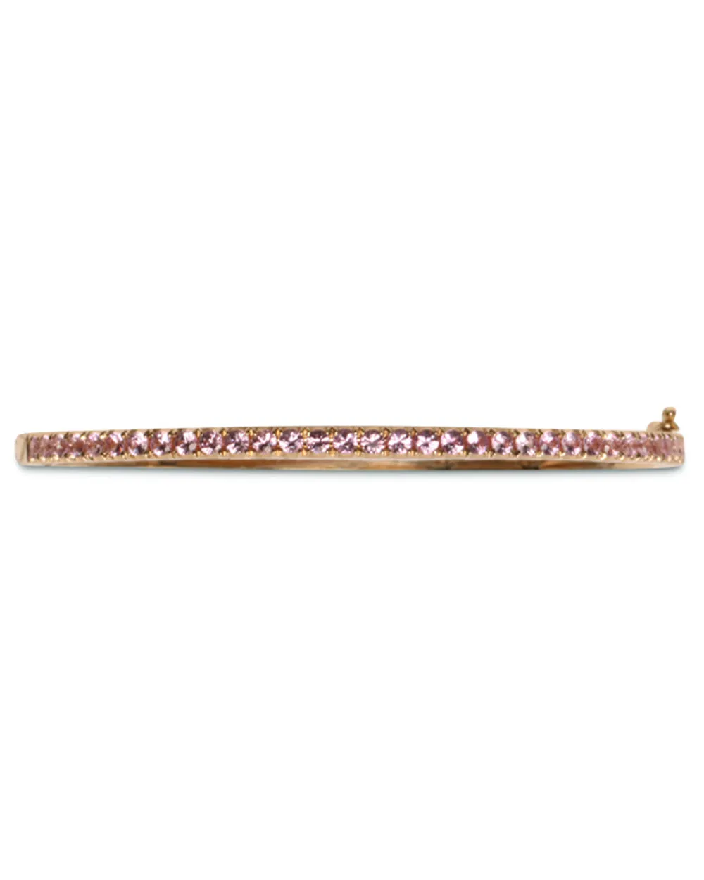 Pink Sapphire Gold Bangle