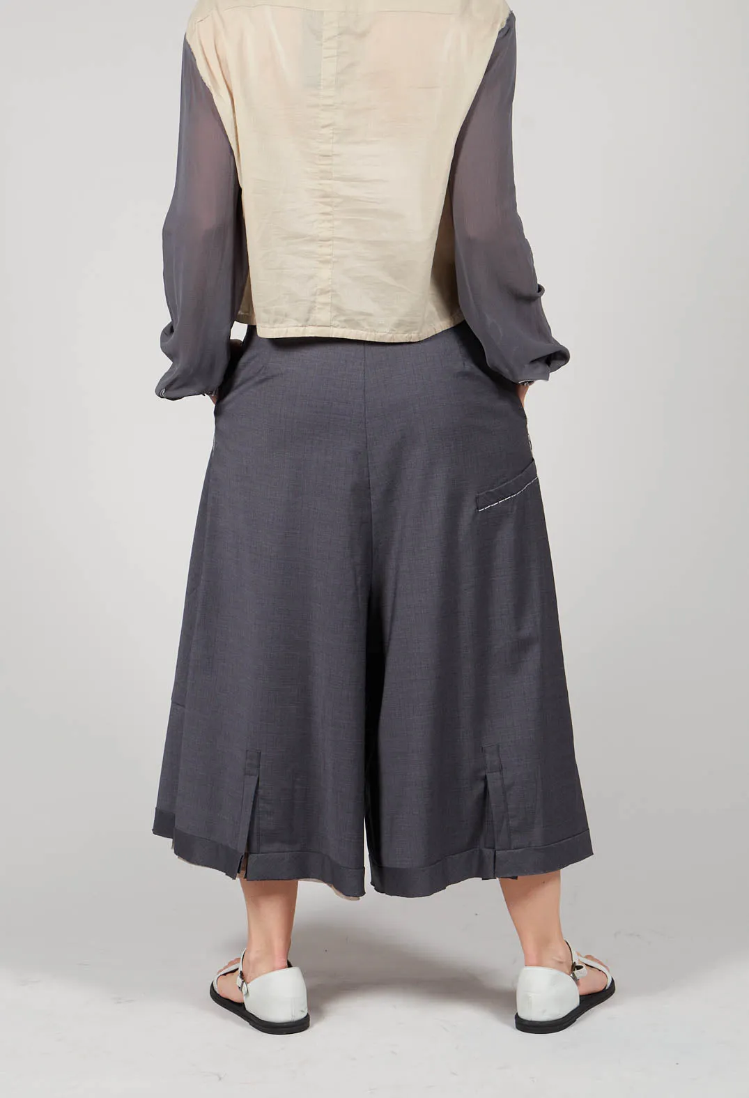 Pinstripe Culottes in Original Grey