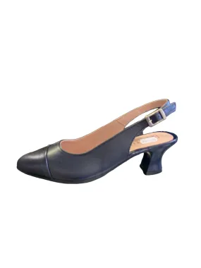 Pitillos Navy Slingback Heel