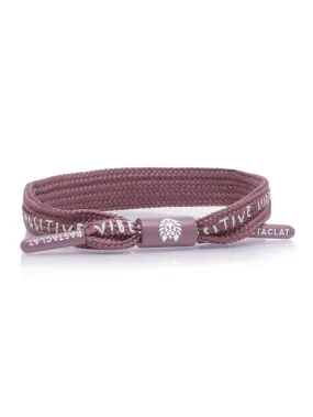 Positive Vibes Single Lace Mauve Bracelet