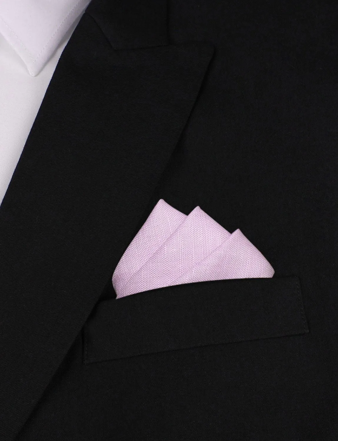 Purple Lilac Lavender Slub Linen Pocket Square